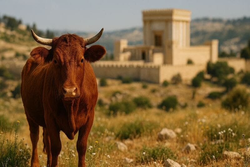 La vaca roja en Israel biblia
