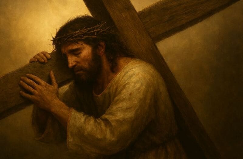 imagen bíblica de cargar a alguien con amor