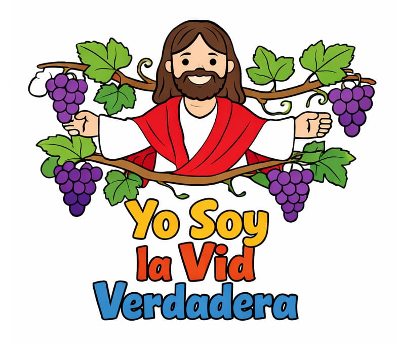 yo soy la vid verdadera dibujo para colorear