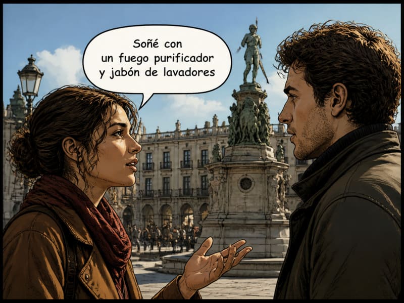 Fuego purificador y jabón de lavadores biblia